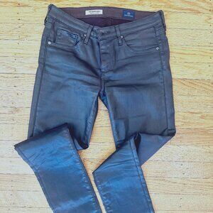 Adriano Goldschmied The Legging Ankle Super Skinny Ankle Brown Coated Jean, 26R